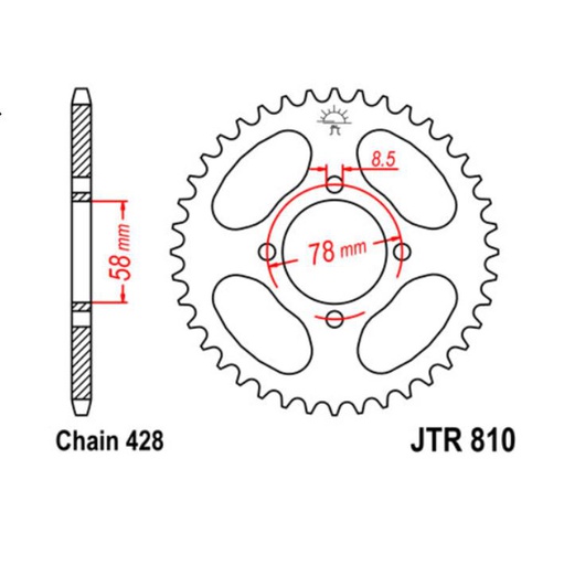 [JT-JTR810.43] JT Sprocket Rear JTR810 43T