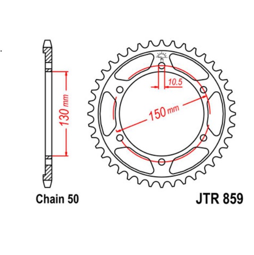 [JT-JTR859.47] JT Sprocket Rear JTR859 47T