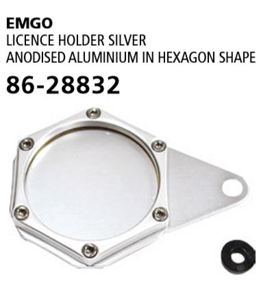 [EMG-86-28832] Emgo Hex Sport Licence Holder Silver