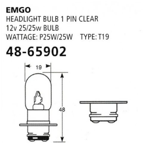 [EMG-48-65902] Emgo Globe 12V 25/25W T19
