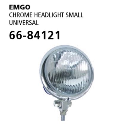 [EMG-66-84121] Emgo Universal Headlight Chrome Round