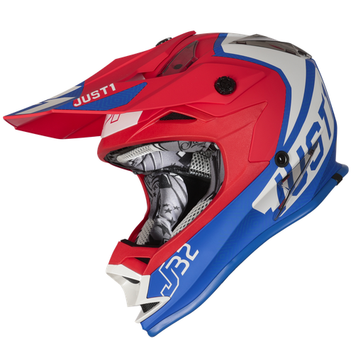[J1-6063220271017] Just1 J32 Vertigo Youth MX Helmet Blue/White/Red