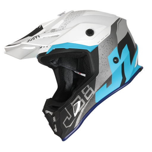 [J1-6063320211004] Just1 J38 Korner MX Helmet Light Blue/White