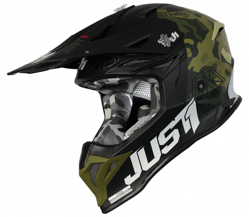 [J1-6063370246003] Just1 J39 Kinetic MX Helmet Camo Army/Green/Black