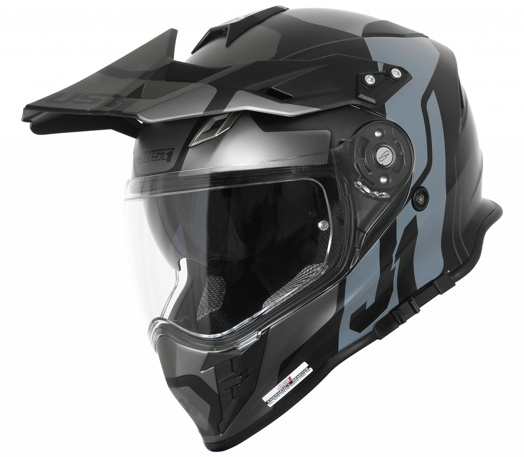 Just1 J34 Pro Tour Adventure Helmet Titanium/Black