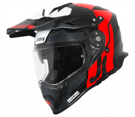 [J1-6073311271002] Just1 J34 Pro Tour Adventure Helmet Fluo Red/Black