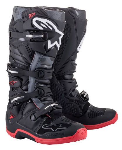 [ALP-2012014-1153] Alpinestars Tech 7 MX Boots Black/Charcoal Grey/Red