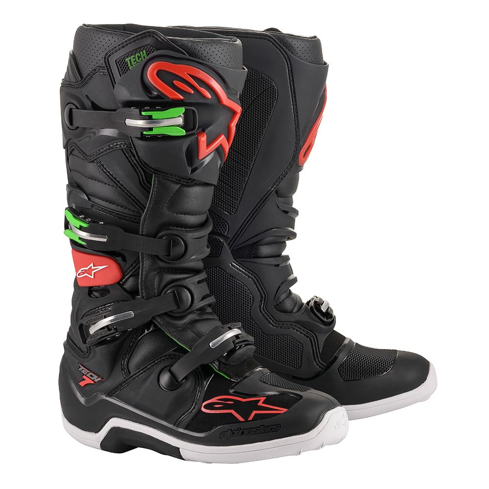 Alpinestars Tech 7 MX Boots Black/Red/Green