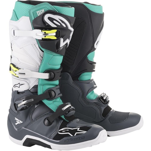 [ALP-2012014-9072] Alpinestars Tech 7 MX Boots Grey/Teal/White