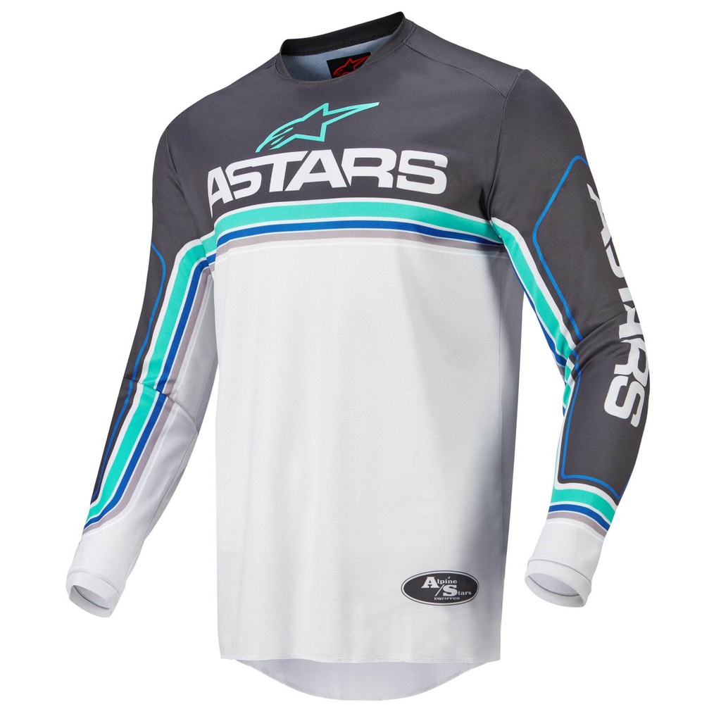 Alpinestars 2022 Fluid Speed MX Jersey Anthracite/Light Gray/Blue