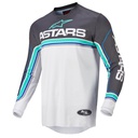 Alpinestars 2022 Fluid Speed MX Jersey Anthracite/Light Gray/Blue