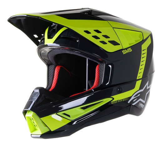 [ALP-H8303622-1151] Alpinestars Supertech M5 Beam MX Helmet Black/Anthracite/Yellow Fluo Glossy