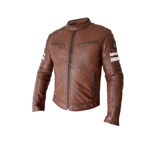 [ARM-MAVJ-BR] Arma Maverick Leather Jacket Brown Tan