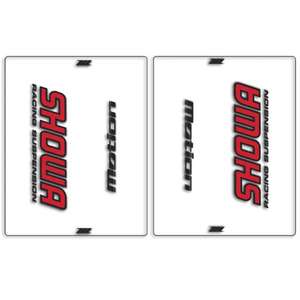 [DRC-O52-0112] DRC Front Fork Decal Showa Clear Red/Black
