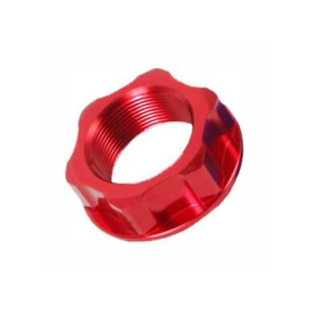 Zeta Steering Stem Nut Honda|Kawasaki|Suzuki M22x30-P1.0 H12 Red