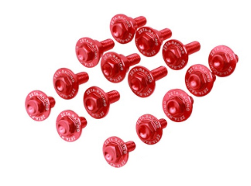 [ZET-88-5062] Zeta Alu Bolt Set for Plastics CRF450R '21-22 Red