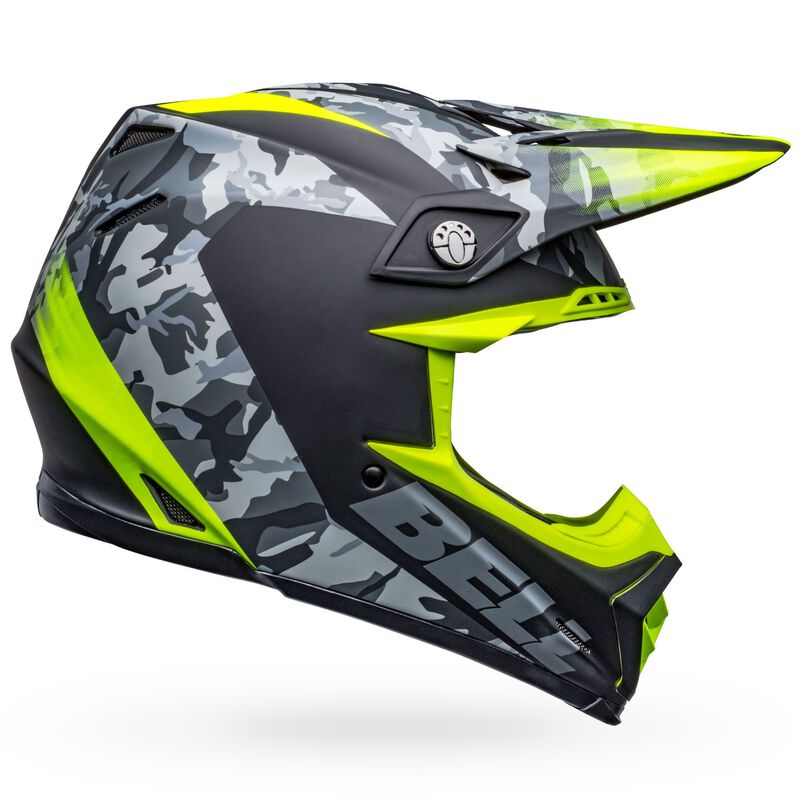 Bell Moto-9 MIPS Venom MX Helmet Matt Black Camo/HiViz Yellow